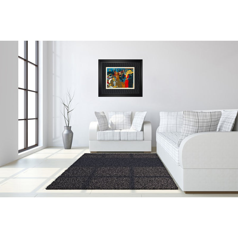 Classy Living After Hours Wall Art Double Mat 40"x34", Midnight Aura