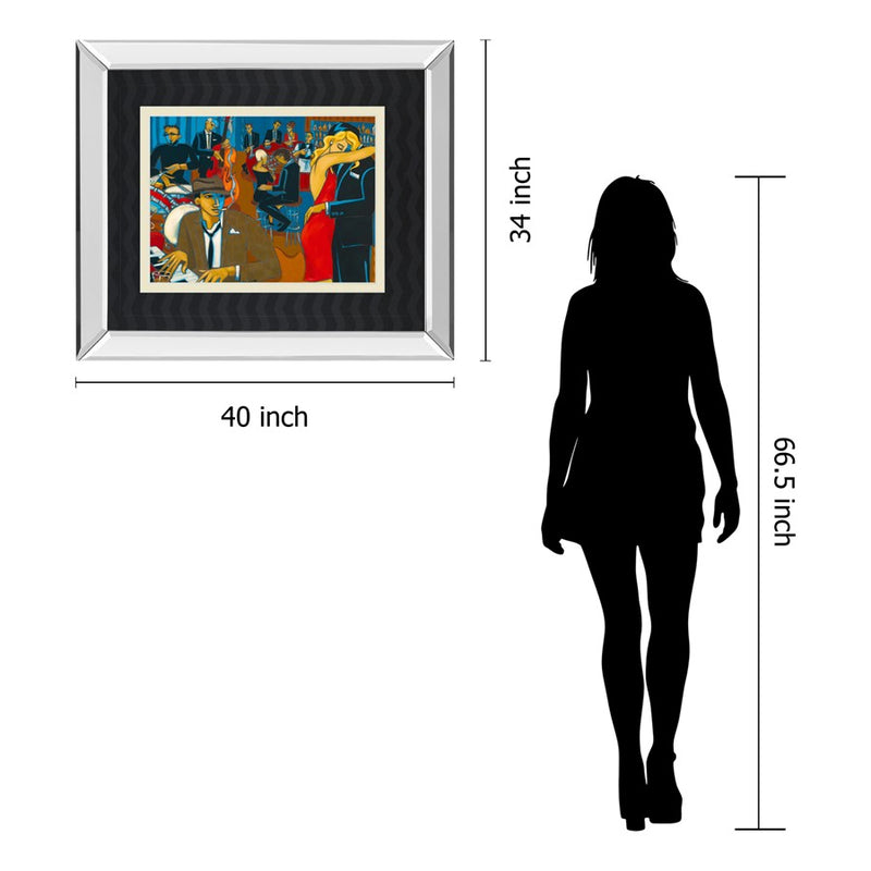 Classy Living After Hours Wall Art 40"x34", Mirrored