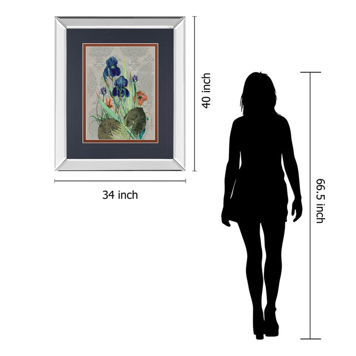 Classy Living Midnight Iris Garden Wall Art 34"x40", Mirrored