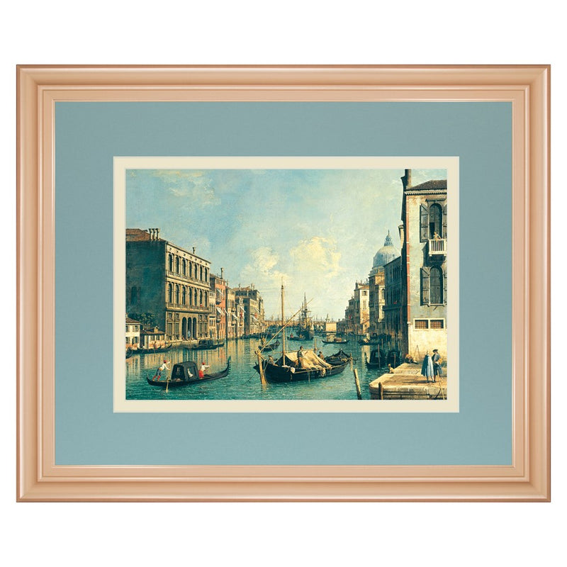 Classy Living Serene Gondola Passage Wall Art Double Mat 40"x34", Rose Gold
