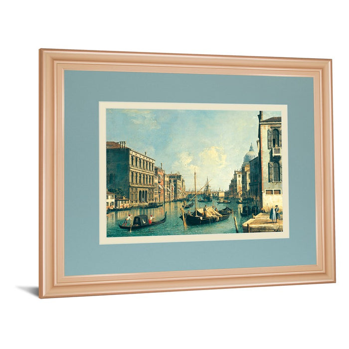 Classy Living Serene Gondola Passage Wall Art Double Mat 40"x34", Rose Gold