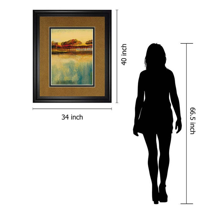 Classy Living October Sky II Wall Art Double Mat 34"x40", Midnight Aura