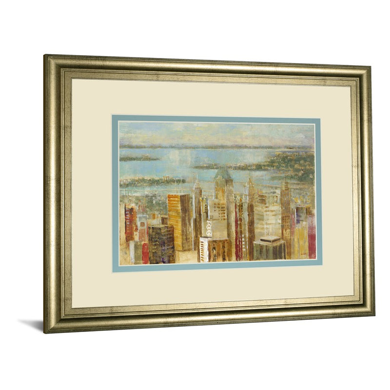 Classy Living Urban Serenity Wall Art Double Mat 40"x34", Crisp Chardonnay