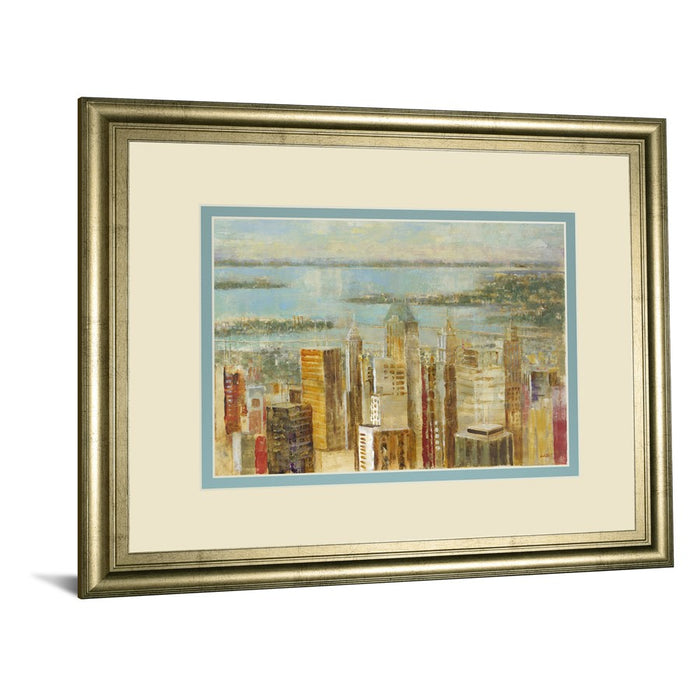 Classy Living Urban Serenity Wall Art Double Mat 40"x34", Crisp Chardonnay