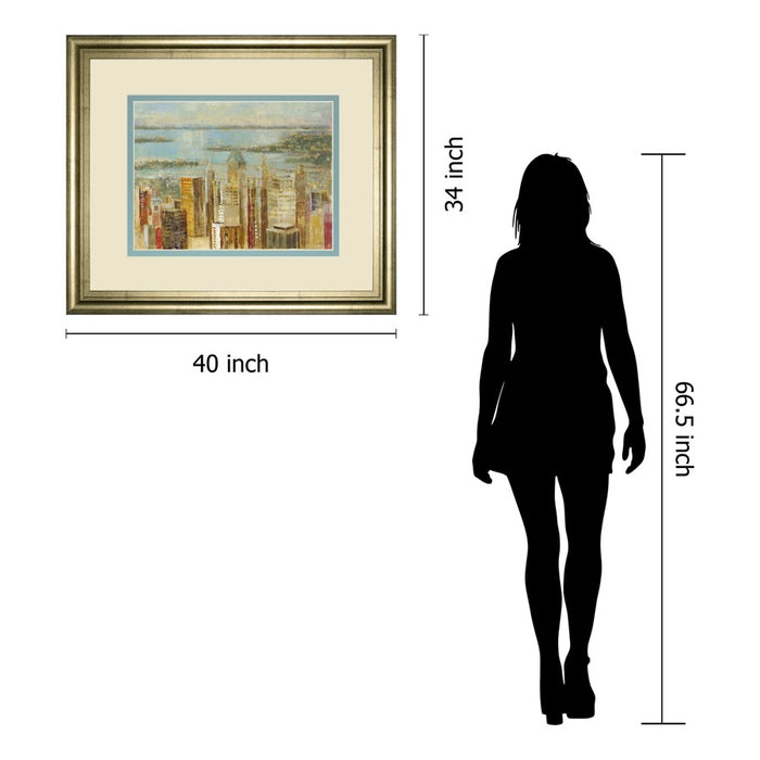 Classy Living Urban Serenity Wall Art Double Mat 40"x34", Crisp Chardonnay