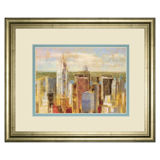 Classy Living Sunlit Towers Wall Art Dbl Mat 40"x34", Crisp Chardonnay - DM5731