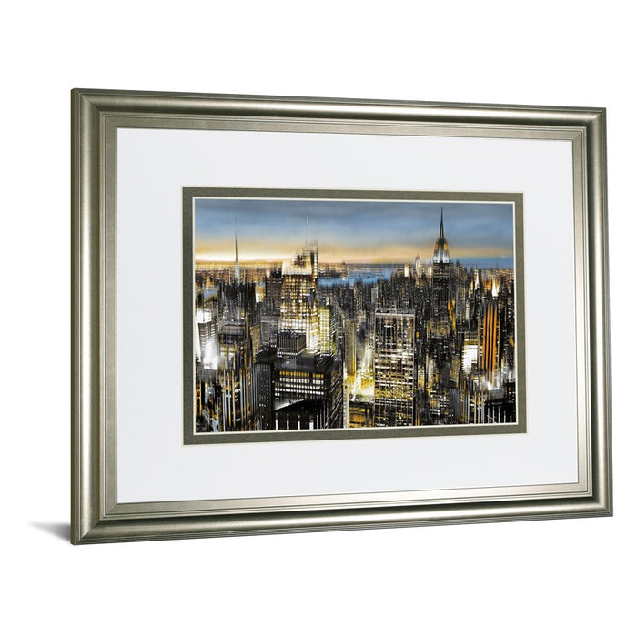 Classy Living Urban Twilight Wall Art Double Mat 40"x34", Silver Serenity