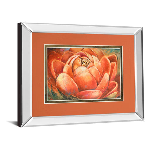 Classy Living Red Lotus Bloom Wall Art 40"x34", Mirrored
