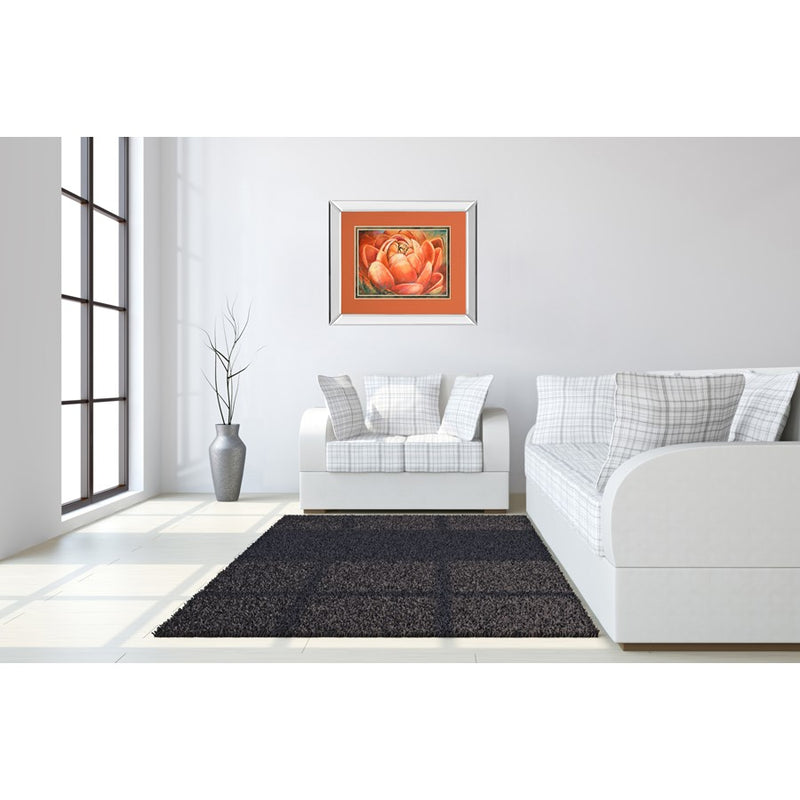 Classy Living Red Lotus Bloom Wall Art 40"x34", Mirrored