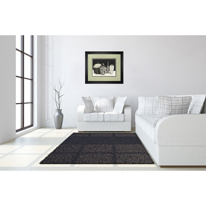 Classy Living Elegant Vases Wall Art Double Mat 40"x34", Midnight Aura