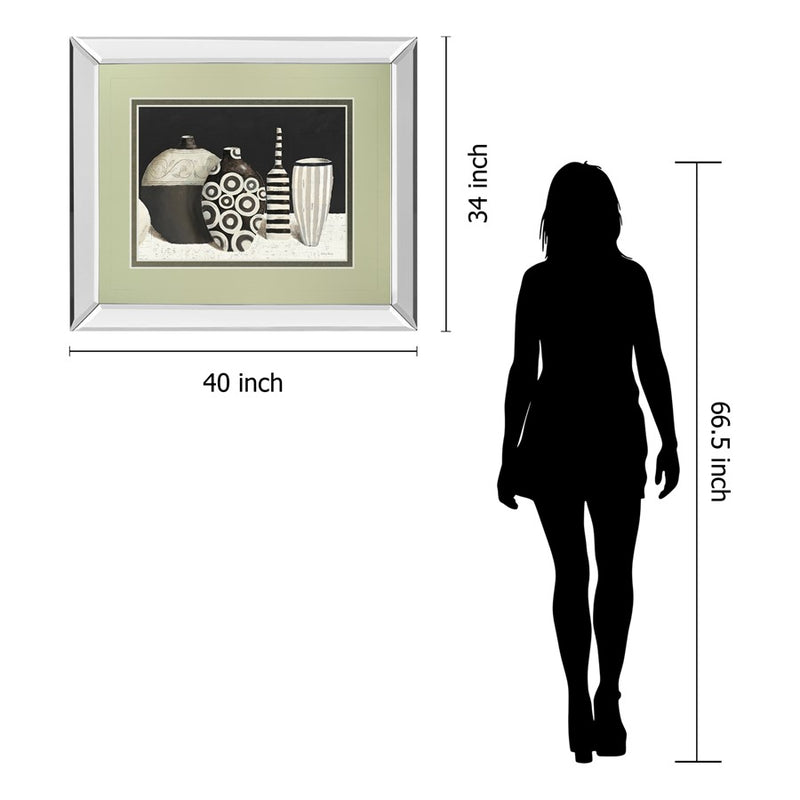 Classy Living Elegant Vases Wall Art 40"x34", Mirrored