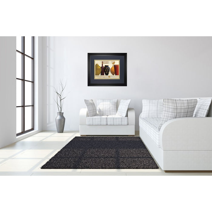 Classy Living Jeweled Vessels Wall Art Double Mat 40"x34", Midnight Aura