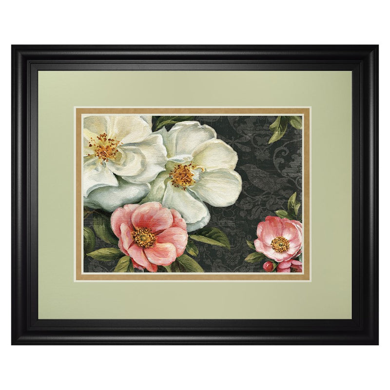 Classy Living Botanical Grace Wall Art Double Mat 40"x34", Black