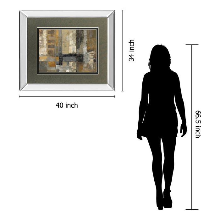 Classy Living One Way Street Wall Art 40"x34", Mirrored