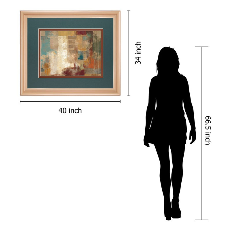 Classy Living Elegant Harmony Wall Art Double Mat 40"x34", Rose Gold