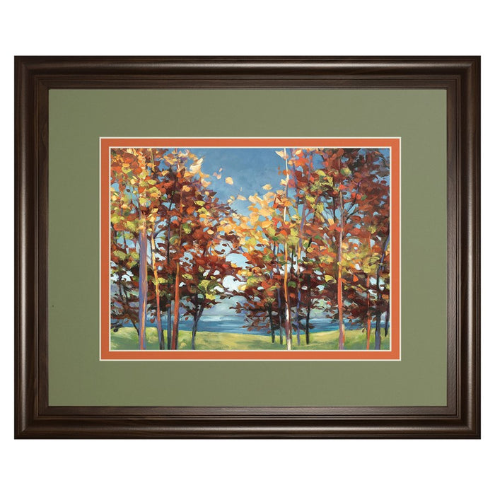 Classy Living Autumn Canopy View Wall Art Double Mat 40"x34", Cinnamon