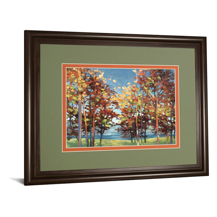 Classy Living Autumn Canopy View Wall Art Double Mat 40"x34", Cinnamon