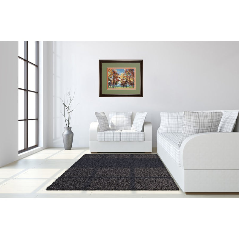 Classy Living Autumn Canopy View Wall Art Double Mat 40"x34", Cinnamon