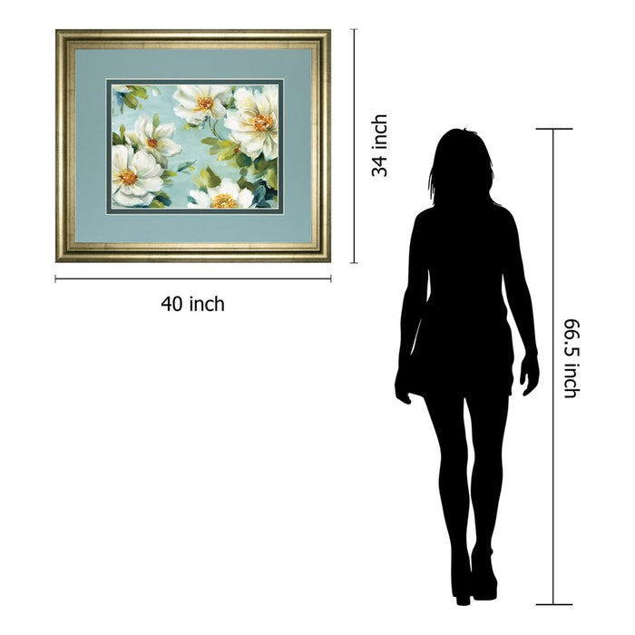 Classy Living Blooming Serenity Wall Art Double Mat 40"x34", GiIded