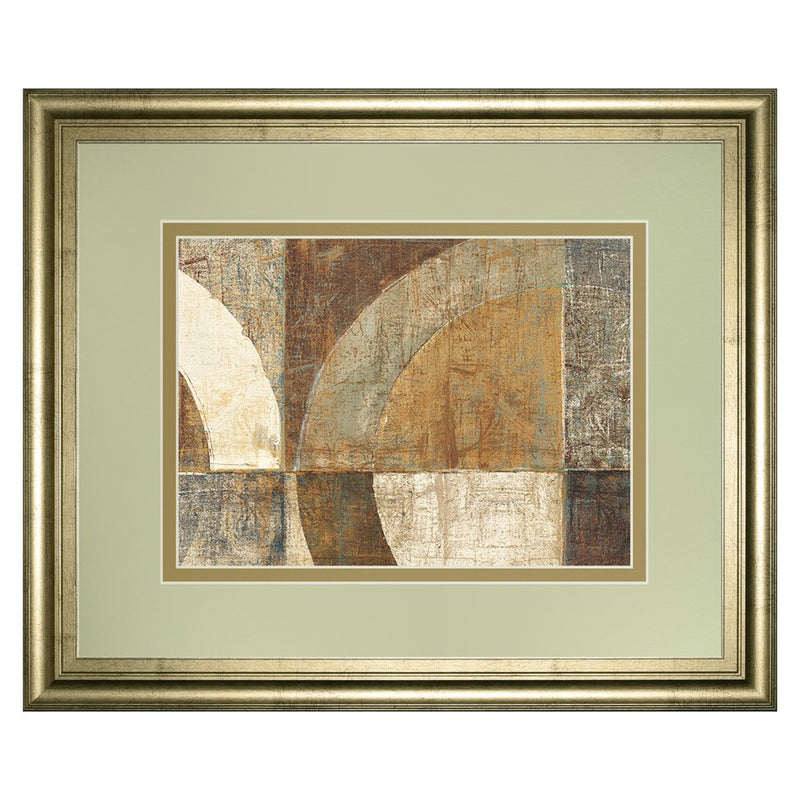 Classy Living Abstract Arches Wall Art Double Mat 40"x34", GiIded Radiance