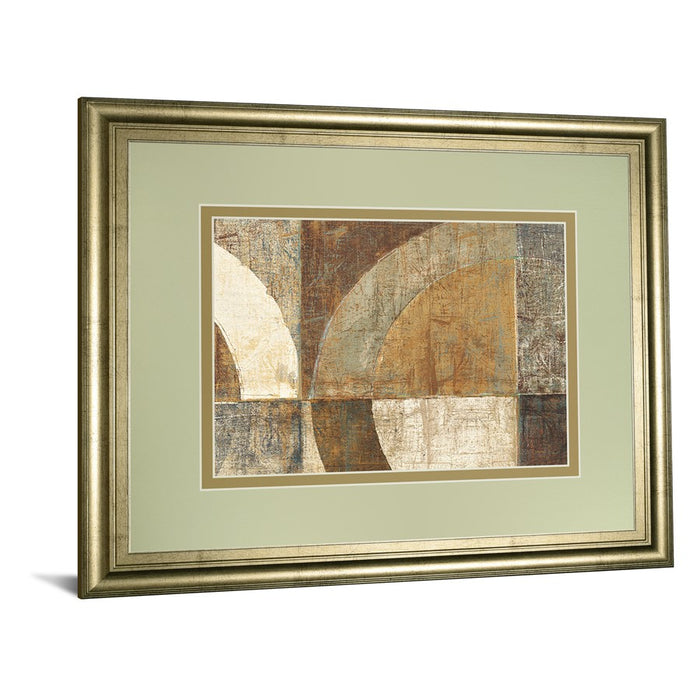 Classy Living Abstract Arches Wall Art Double Mat 40"x34", GiIded Radiance