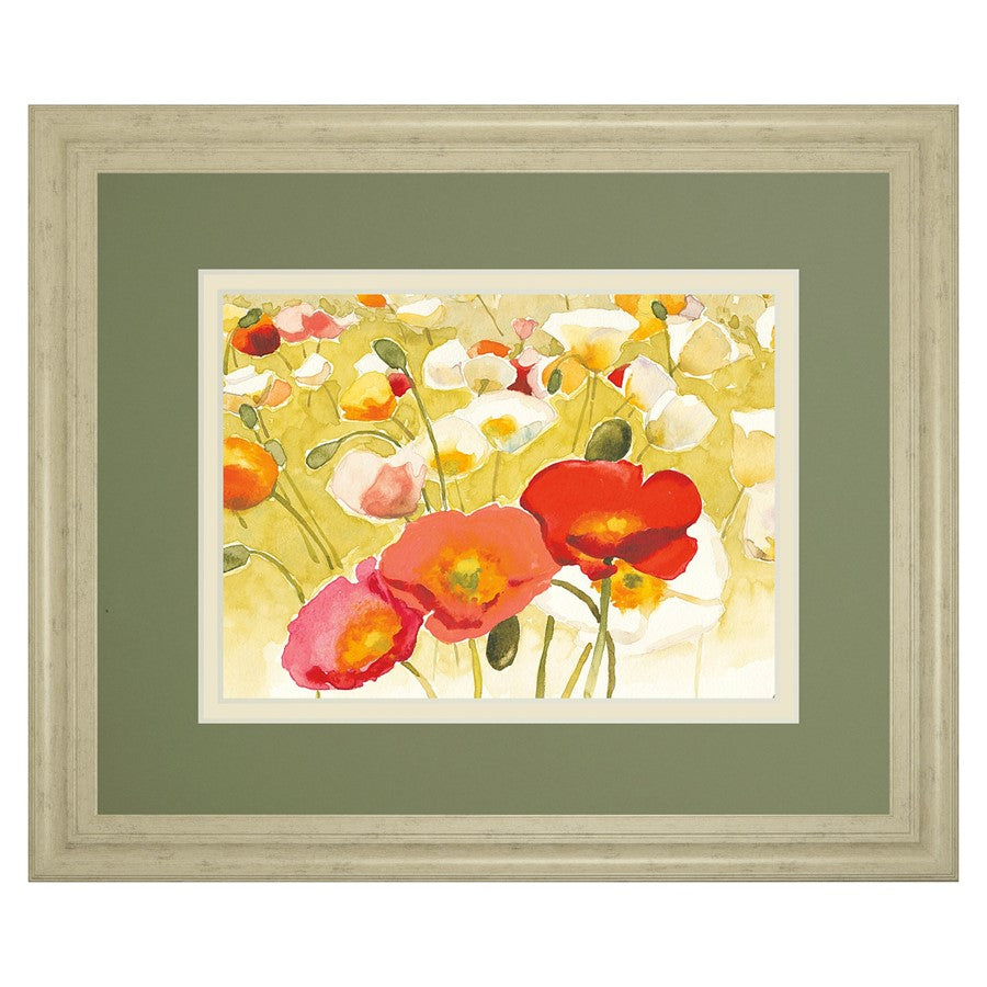 Classy Living Serene Blooms Wall Art Double Mat 40"x34", Ivory Bliss