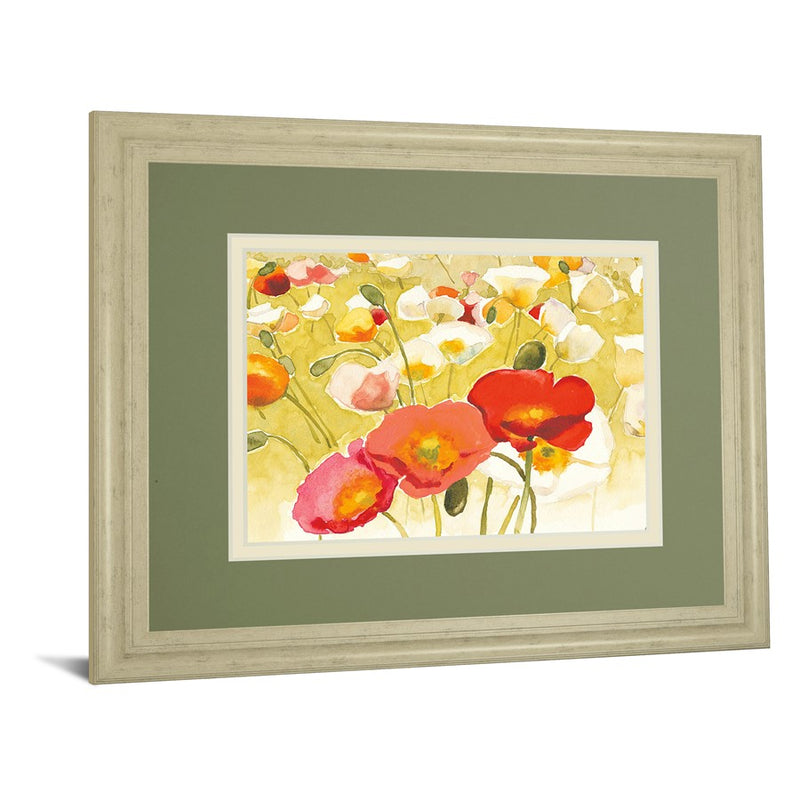 Classy Living Serene Blooms Wall Art Double Mat 40"x34", Ivory Bliss