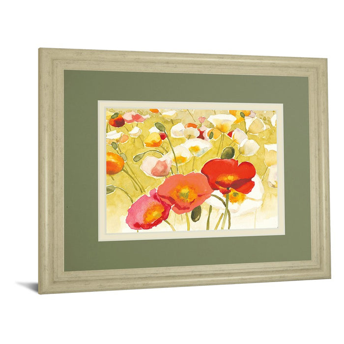 Classy Living Serene Blooms Wall Art Double Mat 40"x34", Ivory Bliss