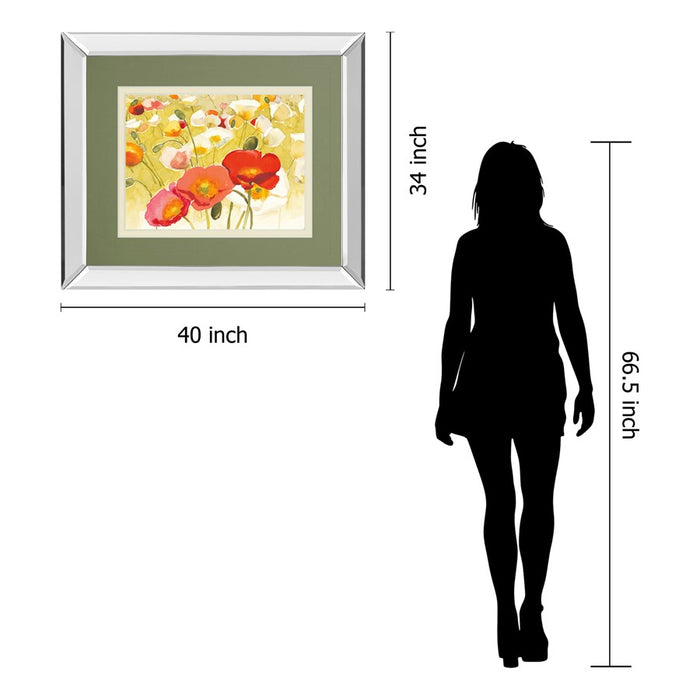 Classy Living Serene Blooms Wall Art 40"x34", Mirrored