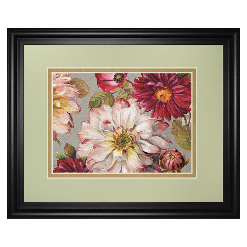 Classy Living Timeless Blooms Wall Art Double Mat 40"x34", Midnight Aura