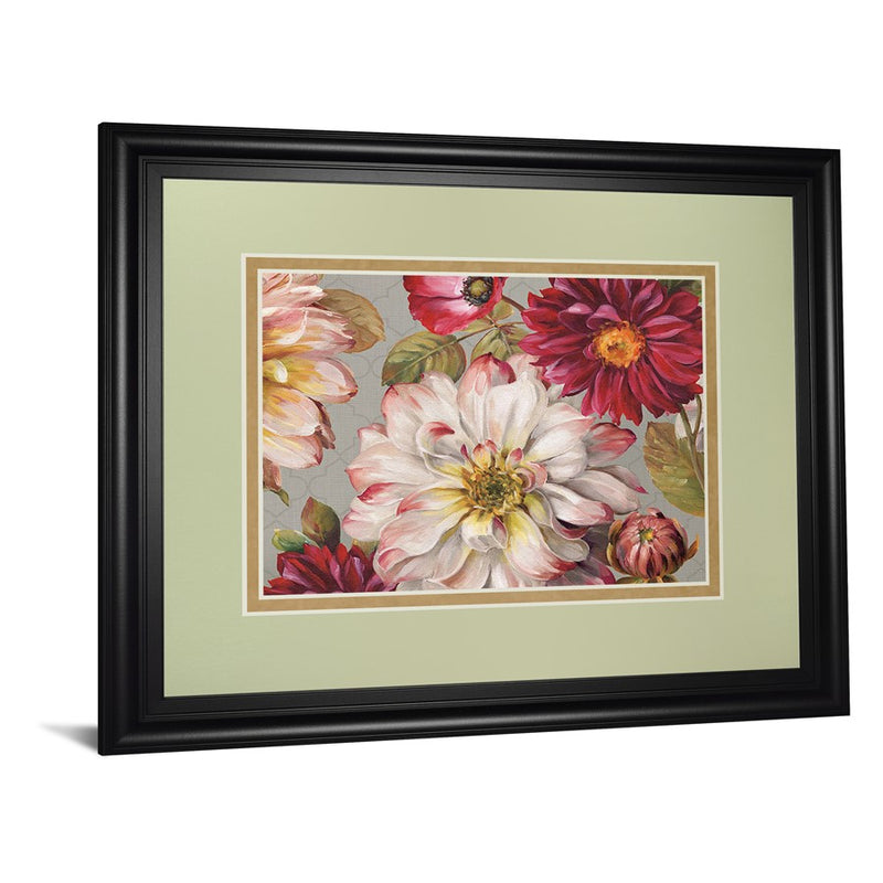 Classy Living Timeless Blooms Wall Art Double Mat 40"x34", Midnight Aura