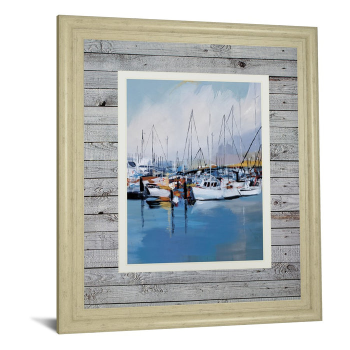 Classy Living Seaside Serenity Wall Art Double Mat 34"x40", Ivory Bliss