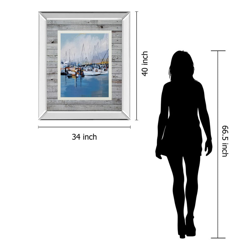 Classy Living Seaside Serenity Wall Art 34"x40", Mirrored