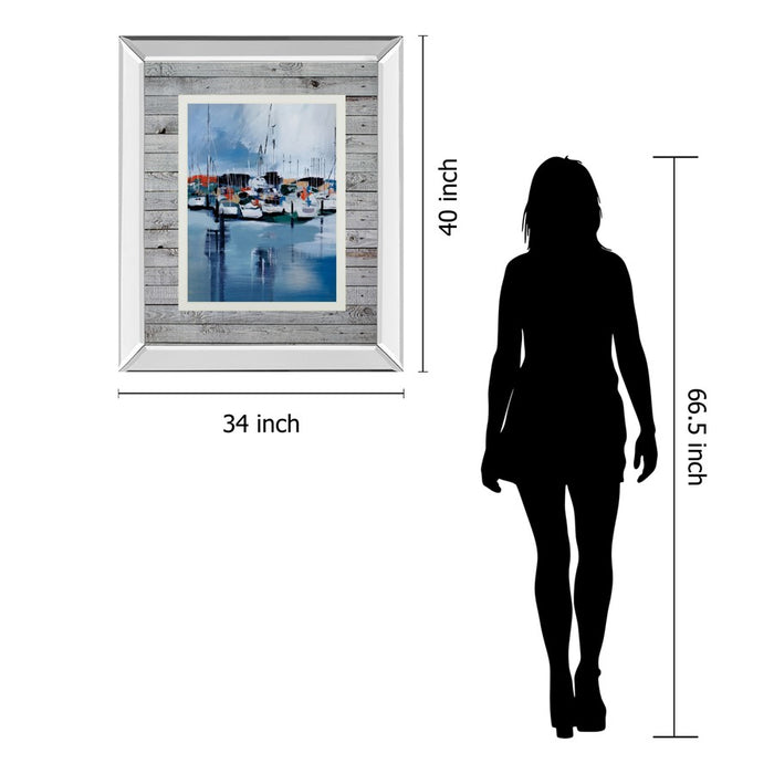 Classy Living Harbor Reflections Wall Art 34"x40", Mirrored