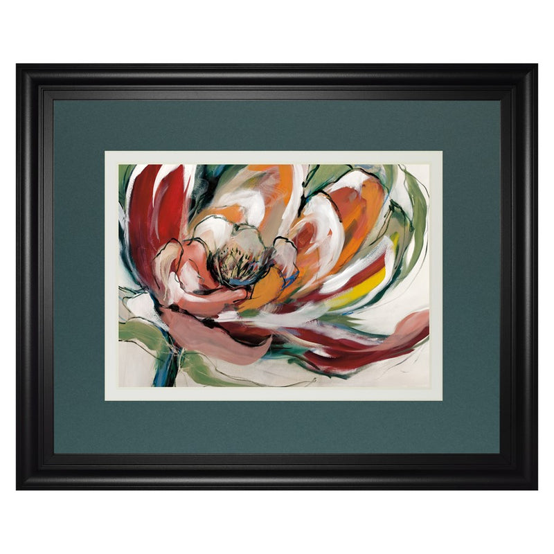 Classy Living Vibrant Bloom Wall Art Double Mat 40"x34", Midnight Aura