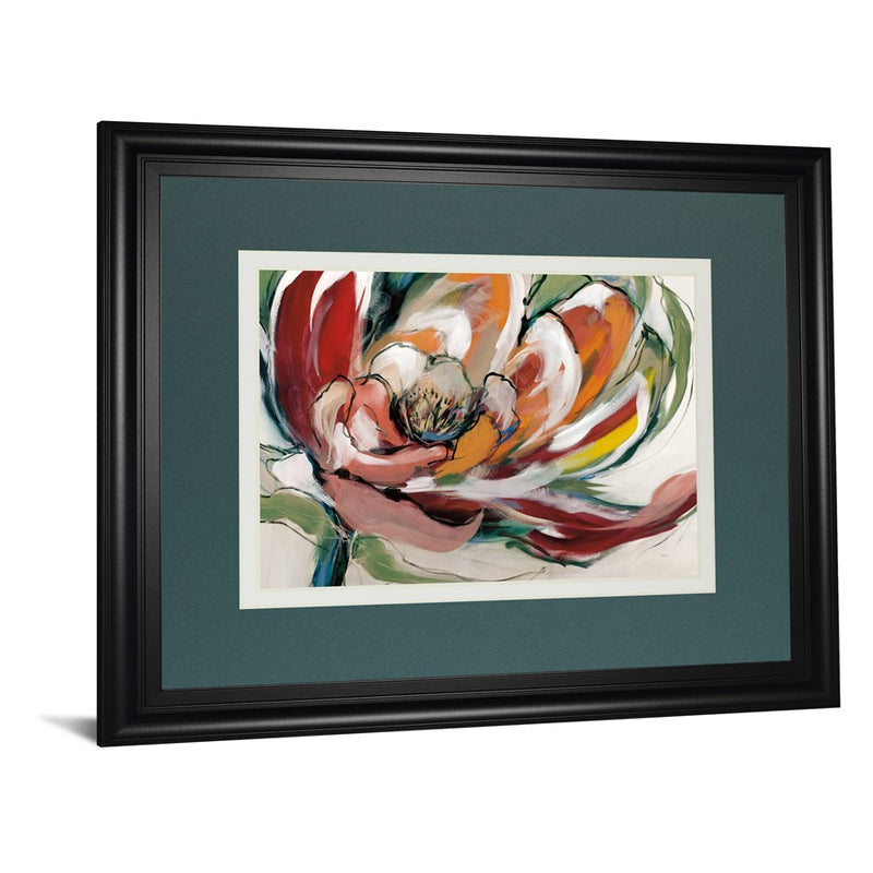 Classy Living Vibrant Bloom Wall Art Double Mat 40"x34", Midnight Aura