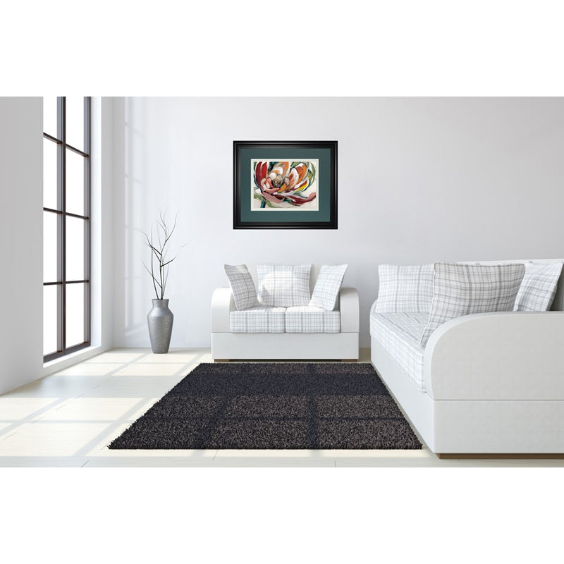Classy Living Vibrant Bloom Wall Art Double Mat 40"x34", Midnight Aura