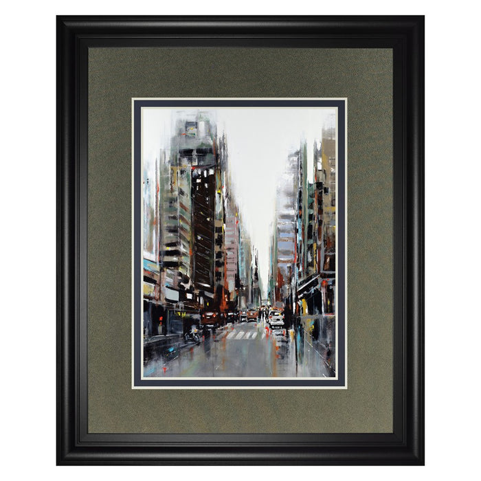 Classy Living Urban Pulse Wall Art Double Mat 34"x40", Midnight Aura
