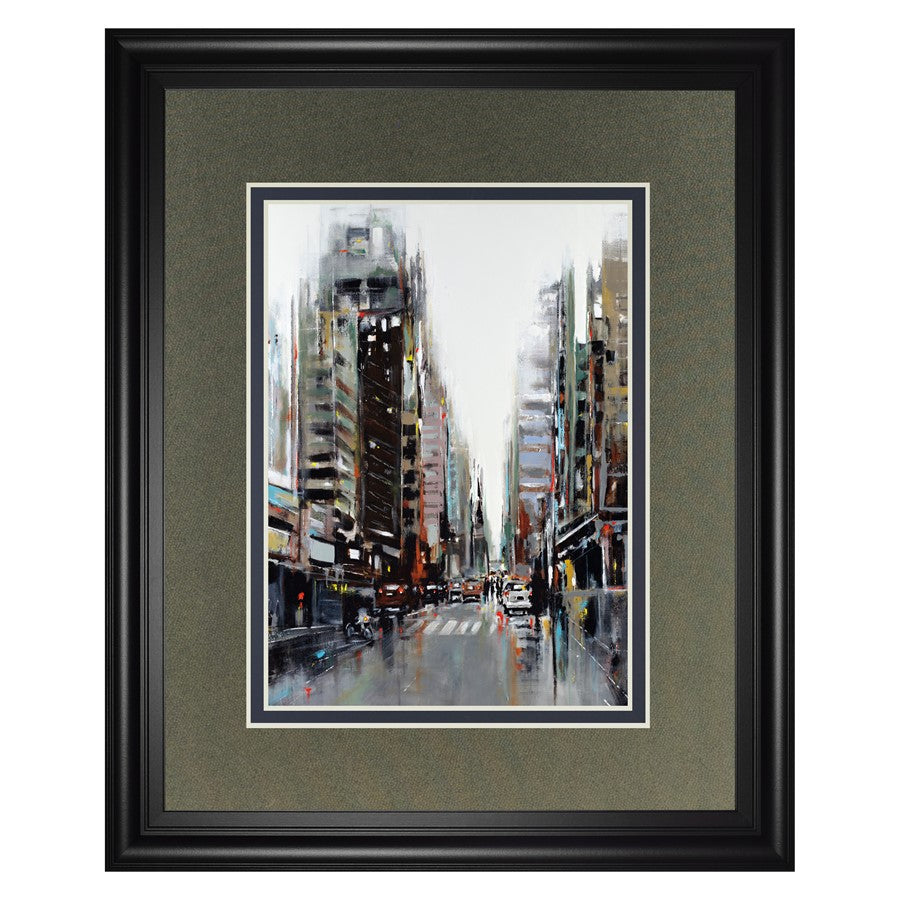 Classy Living Urban Pulse Wall Art Double Mat 34"x40", Midnight Aura