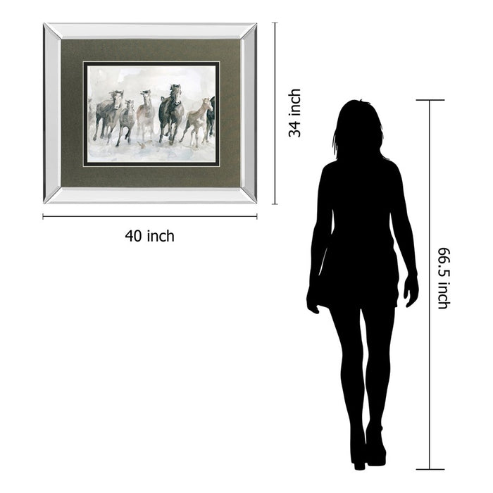 Classy Living Graceful Herd Wall Art 40"x34", Mirrored