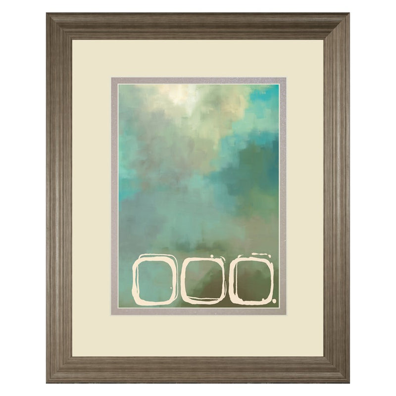 Classy Living Tranquil Circles Wall Art Double Mat 34"x40", Tranquil Ash