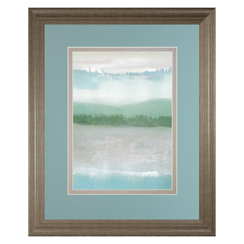 Classy Living Misty Shoreline Wall Art Double Mat 34"x40", Tranquil Ash