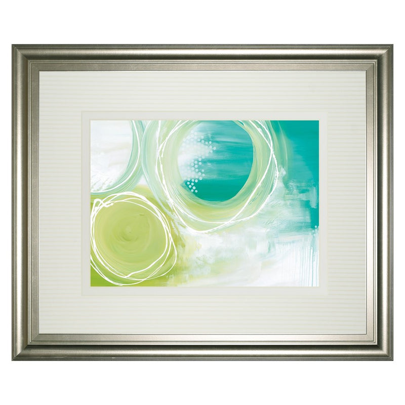 Classy Living Serene Swirls Wall Art Double Mat 40"x34", Silver Serenity