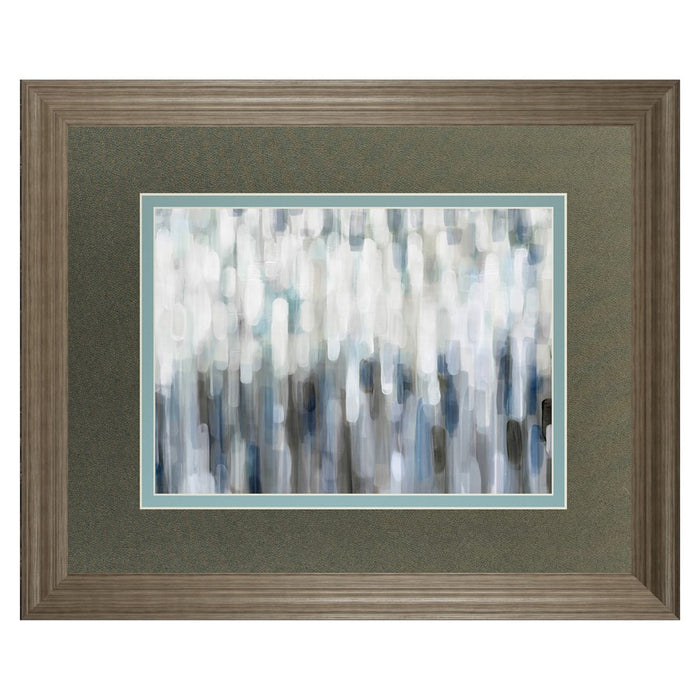 Classy Living Silver Rain Wall Art Double Mat 40"x34", Tranquil Ash