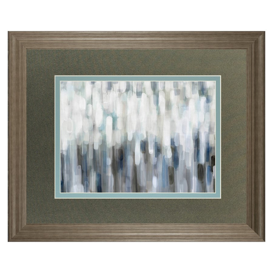 Classy Living Silver Rain Wall Art Double Mat 40"x34", Tranquil Ash