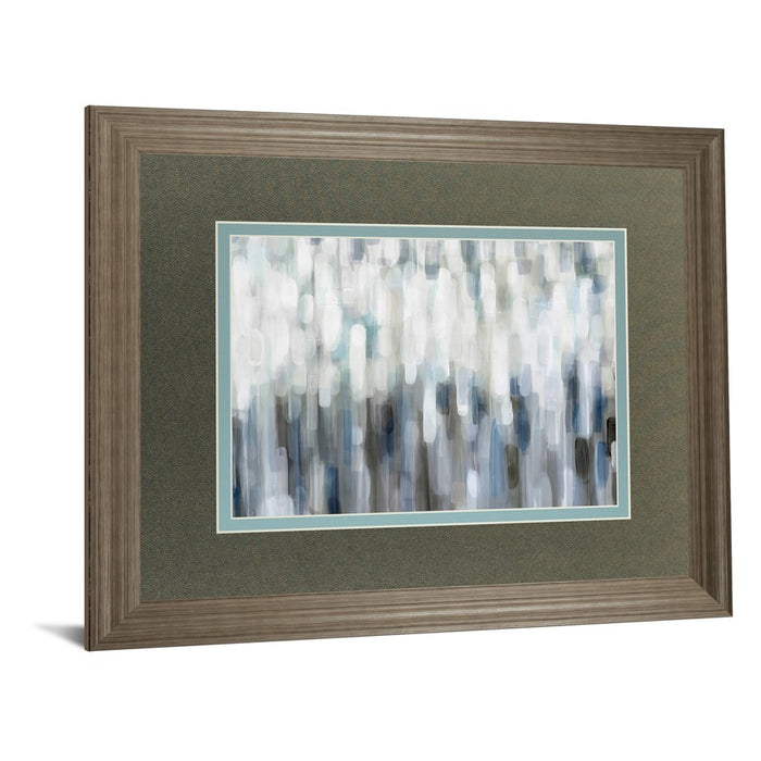 Classy Living Silver Rain Wall Art Double Mat 40"x34", Tranquil Ash