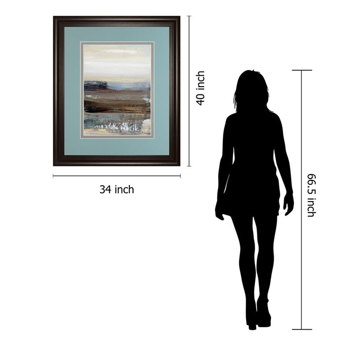 Classy Living Misty Lakeview Wall Art Double Mat 34"x40", Chocolate
