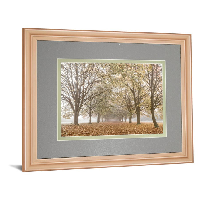 Classy Living Autumn Pathway Wall Art Double Mat 40"x34", Rose Gold