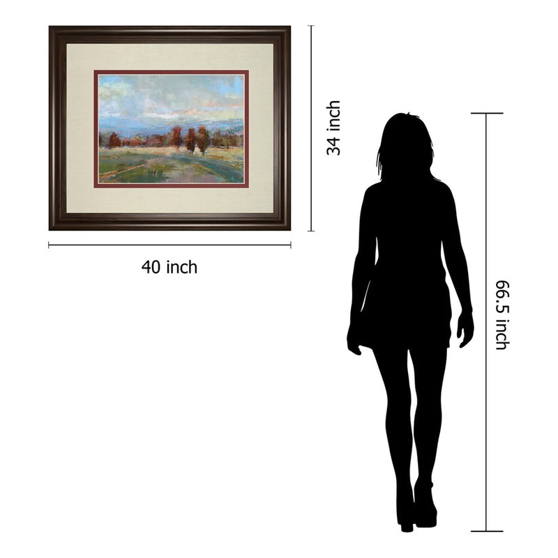 Classy Living Iceland Serenity Wall Art Double Mat 40"x34", Cinnamon Mocha