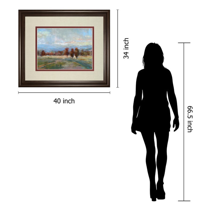 Classy Living Iceland Serenity Wall Art Double Mat 40"x34", Cinnamon Mocha